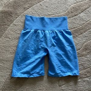 blue workout shorts